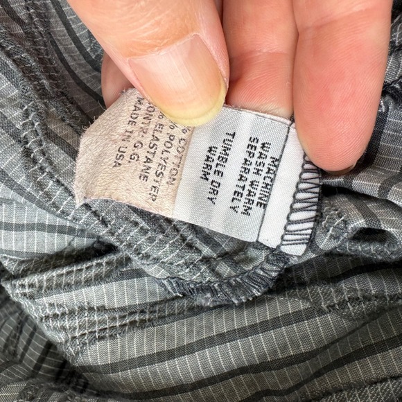 Cut Loose Skirt Womens L Grey Black Micro Stripe Crinkle Lagenlook Midi (1421) - Picture 4 of 10